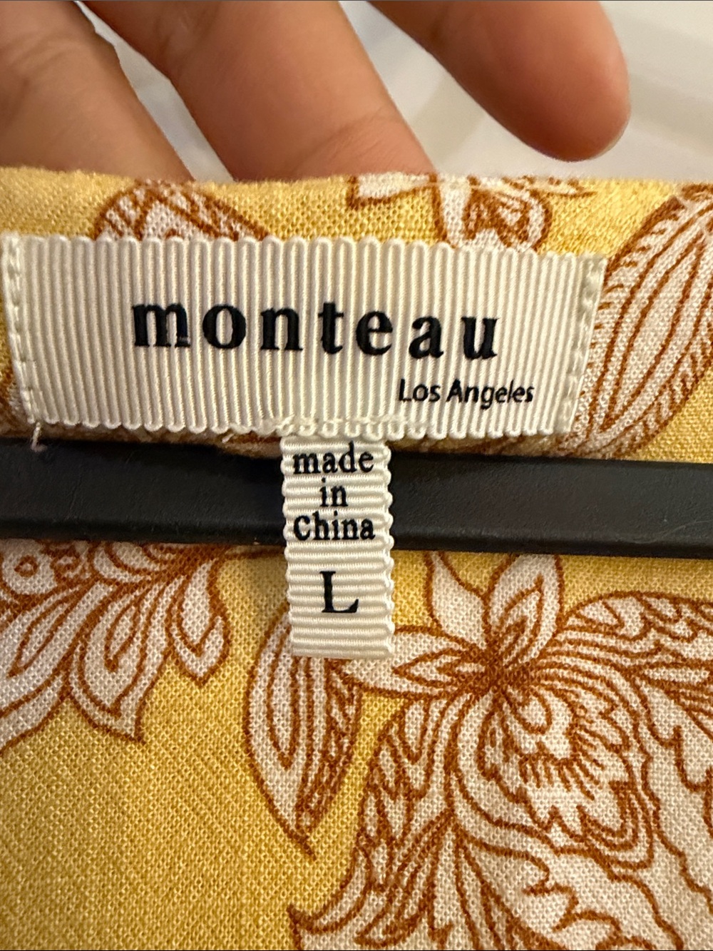 Monteau Yellow Floral Button-Down Midi Dress - #255 - Picture 6 of 7